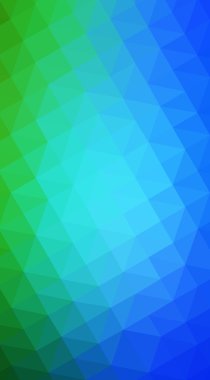 Üçgenler ve degrade origami tarzı oluşur çok renkli yeşil, mavi köşeli tasarım illüstrasyon.