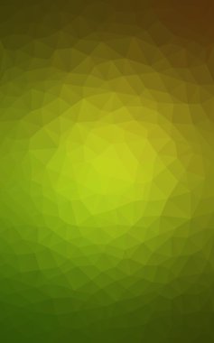 Üçgenler ve degrade origami tarzında oluşan ışık yeşil-sarı poligonal tasarım deseni