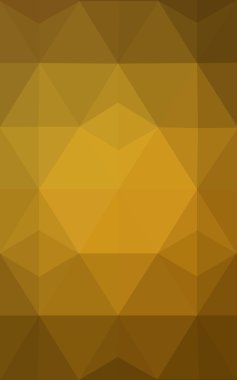 Üçgenler ve degrade origami tarzında oluşan koyu turuncu poligonal tasarım deseni.