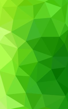 Üçgenler ve degrade origami tarzında oluşan ışık yeşil köşeli tasarım deseni