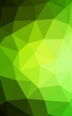 Üçgenler ve degrade origami tarzında oluşan ışık yeşil köşeli tasarım deseni