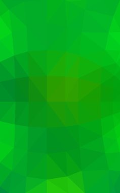 Üçgenler ve degrade origami tarzında oluşan ışık yeşil köşeli tasarım deseni