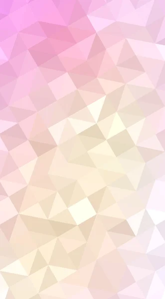 Mehrfarbige rosa, gelb-polygonale Designillustration, die aus Dreiecken und Farbverlauf im Origami-Stil besteht. — Stockfoto
