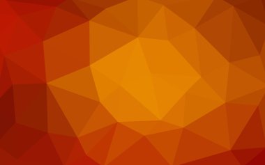 Üçgenler ve degrade origami tarzında oluşan ışık turuncu poligonal tasarım deseni