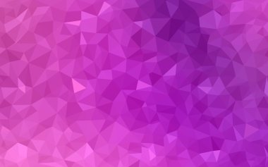 Üçgenler ve degrade origami tarzında oluşan hafif pembe poligonal tasarım deseni