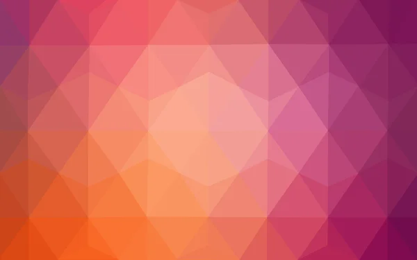Light pink-yellow polygonal design pattern,which consist of triangles and gradient in origami style — Stock Vector
