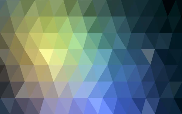 Lekka konstrukcja wielokątne niebiesko żółty wzór, który składa się z trójkątów i gradientu w stylu origami — Wektor stockowy