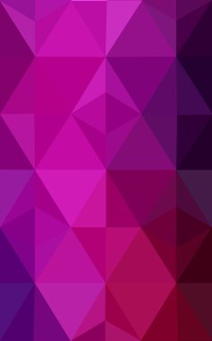 Üçgenler ve degrade origami tarzında oluşan koyu pembe poligonal tasarım deseni.