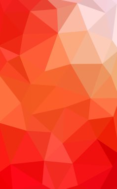 Üçgenler ve degrade origami tarzında oluşan ışık turuncu poligonal tasarım deseni