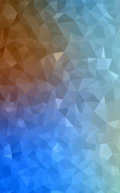 Üçgenler ve degrade origami tarzında oluşan ışık mavi-sarı poligonal tasarım deseni