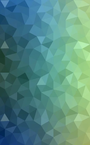 삼각형 및 그라데이션 종이 접기 스타일에서로 구성 된 다 색 녹색, 파란색 다각형 디자인 패턴. — 스톡 사진