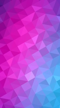 Üçgenler ve degrade origami tarzı oluşur çok renkli pembe, mavi köşeli tasarım illüstrasyon.