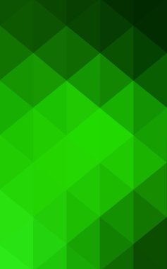 Üçgenler ve degrade origami tarzında oluşan ışık yeşil köşeli tasarım deseni