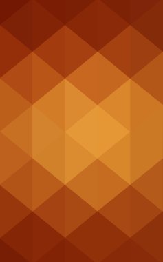 Üçgenler ve degrade origami tarzında oluşan koyu turuncu poligonal tasarım deseni