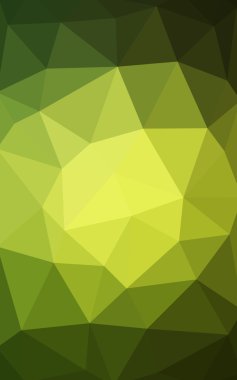 Üçgenler ve degrade origami tarzında oluşan ışık yeşil köşeli tasarım deseni