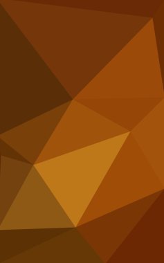 Üçgenler ve degrade origami tarzında oluşan koyu turuncu poligonal tasarım deseni.