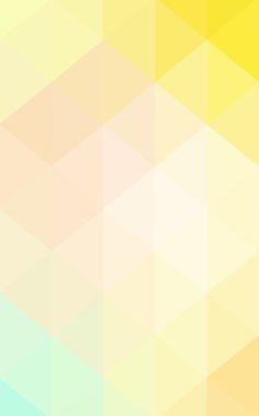 Üçgenler ve degrade origami tarzında oluşan ışık yeşil-sarı poligonal tasarım deseni