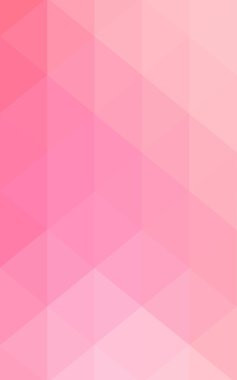 Üçgenler ve degrade origami tarzında oluşan hafif pembe-sarı poligonal tasarım deseni