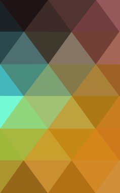 Üçgenler ve degrade origami tarzı oluşur çok renkli koyu poligonal tasarım deseni.