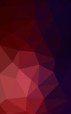 Üçgenler ve degrade origami tarzında oluşan koyu mavi, kırmızı kenarlı tasarım deseni