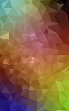 Üçgenler ve degrade origami tarzı oluşur çok renkli köşeli tasarım deseni.