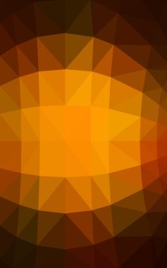 Üçgenler ve degrade origami tarzında oluşan koyu turuncu poligonal tasarım deseni