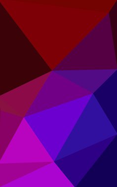 Üçgenler ve degrade origami tarzı oluşur çok renkli koyu mavi, kırmızı kenarlı tasarım deseni.