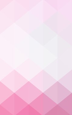 Üçgenler ve degrade origami tarzında oluşan hafif pembe poligonal tasarım deseni