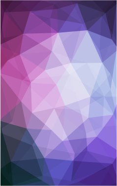 Üçgenler ve degrade origami tarzında oluşan hafif mor pembe poligonal tasarım deseni