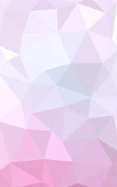 Üçgenler ve degrade origami tarzında oluşan hafif pembe poligonal tasarım deseni
