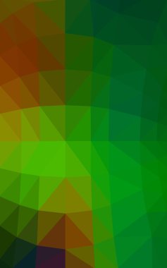 Üçgenler ve degrade origami tarzında oluşan koyu yeşil-sarı poligonal tasarım deseni