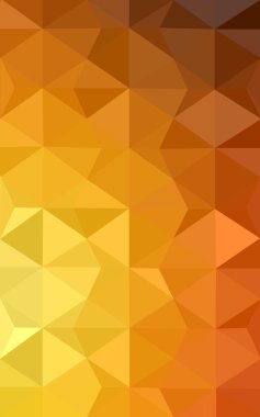 Degrade, arka planda origami stil ve üçgen oluşur turuncu poligonal desen.