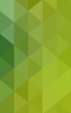 Üçgenler ve degrade origami tarzında oluşan ışık yeşil köşeli tasarım deseni