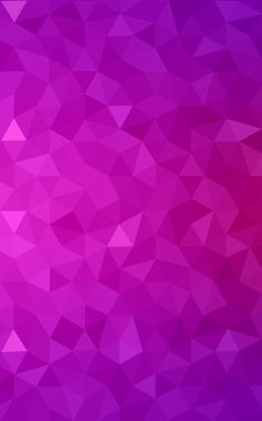 Üçgenler ve degrade origami tarzında oluşan pembe poligonal tasarım deseni.