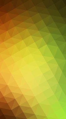 Üçgenler ve degrade origami tarzı oluşur çok renkli yeşil, sarı, turuncu poligonal tasarım illüstrasyon.