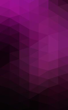 Üçgenler ve degrade origami tarzında oluşan koyu pembe poligonal tasarım deseni