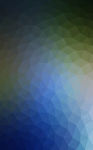 Multicolore verde scuro, disegno poligonale blu, che consiste di triangoli e gradiente in stile origami . — Foto Stock