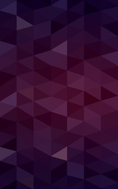 Üçgenler ve degrade origami tarzında oluşan koyu mor kenarlı tasarım deseni