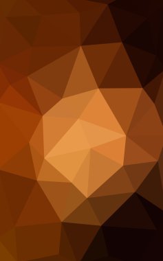 Üçgenler ve degrade origami tarzında oluşan koyu turuncu poligonal tasarım deseni