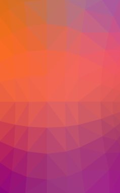 Üçgenler ve degrade origami tarzında oluşan hafif pembe-sarı poligonal tasarım deseni