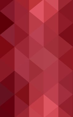 Üçgenler ve degrade origami tarzında oluşan ışık kırmızı köşeli tasarım deseni