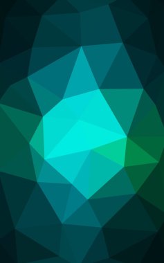 Açık mavi, poligonal tasarım deseni, yeşil üçgenler ve degrade origami tarzı hangi oluşur