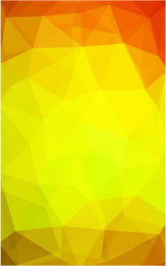 Üçgenler ve degrade origami tarzında oluşan koyu kırmızı, sarı poligonal tasarım deseni