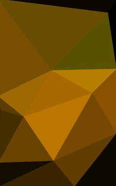Üçgenler ve degrade origami tarzı oluşur çok renkli koyu yeşil, sarı, turuncu poligonal tasarım deseni.