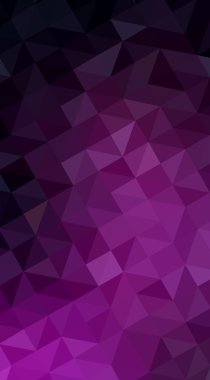 Üçgenler ve degrade origami tarzında oluşan koyu pembe poligonal tasarım illüstrasyon.