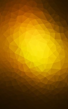 Üçgenler ve degrade origami tarzında oluşan koyu turuncu poligonal tasarım deseni