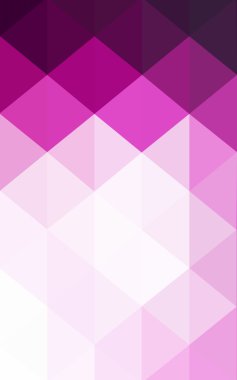 Üçgenler ve degrade origami tarzında oluşan hafif pembe poligonal tasarım deseni