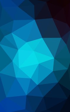 Üçgenler ve degrade origami tarzında oluşan ışık mavi köşeli tasarım deseni