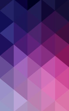 Üçgenler ve degrade origami tarzında oluşan koyu mor, pembe poligonal tasarım deseni