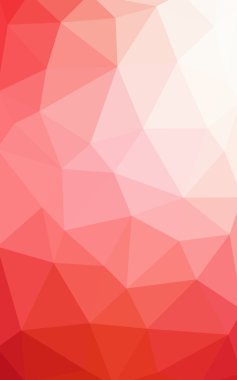 Üçgenler ve degrade origami tarzında oluşan ışık kırmızı köşeli tasarım deseni